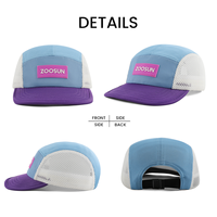 Vente en gros de casquettes de camping unisexes à 5 panneaux de haute qualité avec broderie personnalisée et écusson en caoutchouc chapeau de sport structuré de qualité supérieure
