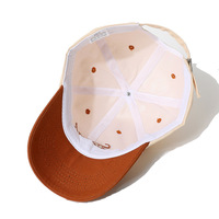 Gorra de Béisbol de Tela Común con Bordado y Estampado Puff, Estilo Coreano, a la Moda, con Combinación de Colores, para Parejas, Versátil, de 6 Paneles, para Exteriores