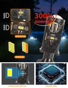 Projecteur à faisceau de cristal LED H4 Mini, lentille compacte Biled, système d'éclairage amélioré pour rétrofit automatique - Product Image 4