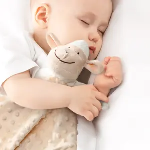 Успокаивающие плюшевые одеяло сенсорные мягкие одеяла для детей с изображением животных Детская кровать одеяло для детей возрастом от 0 до 12 месяцев