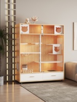 Villa pour chat interactive moderne de luxe avec fenêtre d'observation, construction en bois imperméable, pour chats d'extérieur et petits animaux, grand espace