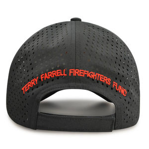 Casquette de baseball noire à 5 panneaux, séchage rapide, respirante, structurée, réglable, pour le camping en extérieur, avec trous laser au dos - Product Image 6