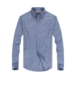 Camicie <span class=keywords><strong>di</strong></span> <span class=keywords><strong>lino</strong></span> da <span class=keywords><strong>uomo</strong></span> Pure all'ingrosso 2021 ottieni campioni gratuiti in tessuto <span class=keywords><strong>di</strong></span> popeline Casual a maniche corte a maniche lunghe fornito in fabbrica - Product Image 5