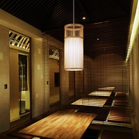 Suspension panier en bambou contemporaine Boule en rotin naturel Suspension salle à manger