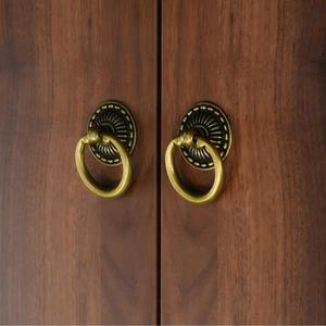 Antique Vintage Zinc Alloy Knocker Bronze Ring Style Single Hole Cabinet <strong>Door</strong> Furniture Villa Hanging Drawer Wardrobe Handle - Product Image 2