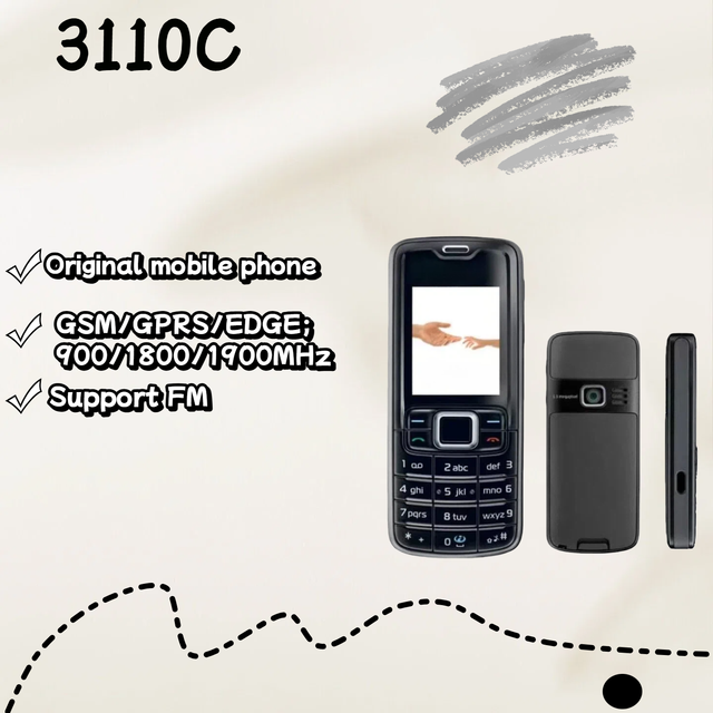 Cross-border Mobile Phone 3110C GSM Non-intelligent Mobile Old Student bar Button Loud Old Foreign Trade Mobile Phone