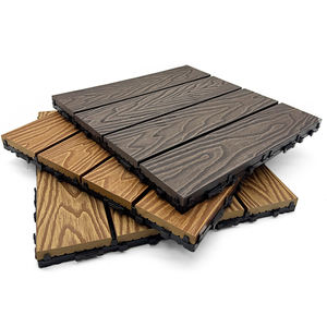 Precio de Fábrica al por Mayor, Baldosas de Madera Compuesta para Exteriores, con Relieve 3D, Resistentes al Agua, Enclavables, para Terraza y Patio - Product Image 2