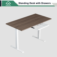 Tiroir de rangement en plastique pour bureau électrique réglable en hauteur, bureau debout avec tiroirs