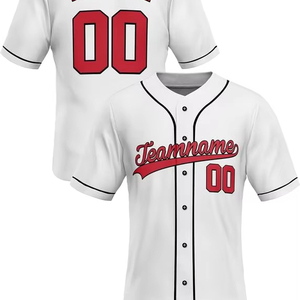 Kaos Seragam Baseball Softball Remaja Custom Print Heat-Transfer Bahan Bernapas Unisex Multi-Desain Nama Tim Custom 100% - Product Image 1