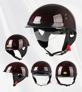 Casque de moto en fibre de carbone, casque rétro, demi-casque de cyclisme en plein air adapté à toutes les saisons - Product Image 4