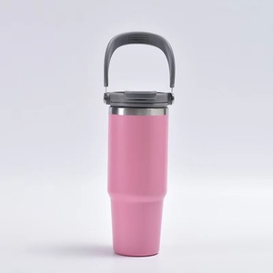 Fabricantes al por mayor 304 taza de coche con aislamiento de acero inoxidable vacío de gran capacidad taza de Bulba de hielo taza de Asa portátil al aire libre - Product Image 2