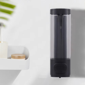 Dispensador de jabón líquido de 300ML, dispensador de jabón manual montado en la pared, dispensador de jabón sin perforaciones, recargable para el hogar, Hotel, restaurante - Product Image 2