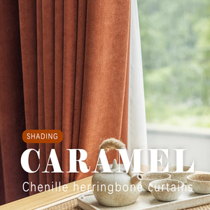 <span class=keywords><strong>Tende</strong></span> Moderne in Ciniglia Jacquard a Spina di Pesce Arancione Bruciato, Oscuranti Totali <span class=keywords><strong>e</strong></span> Termoisolanti per Soggiorno <span class=keywords><strong>e</strong></span> Camera da Letto - Product Image 3