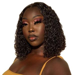 Perruque afro bouclée noire en gros, perruque synthétique bouclée et volumineuse, double trame, fabriquée à la machine, vente chaude - Product Image 4