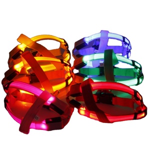 USB Rechargeable LED Light Up Flashing Dog Collar Training Dog Waterproof Reflective Custom Pet Dog Collar Pet Accessory