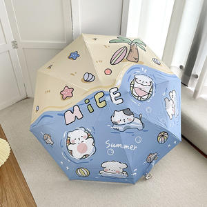 DD3656 oferta especial al por mayor <span class=keywords><strong>paraguas</strong></span> de lluvia automático de dibujos animados mixtos viaje de verano 5 pliegues Anti UV Sol al aire libre <span class=keywords><strong>paraguas</strong></span> <span class=keywords><strong>baratos</strong></span> - Product Image 5