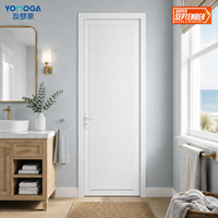 Puerta de Baño con Rejillas Blancas de Aluminio OEM para Agua Hirviela, Modelo Septiembre, Resistente a la Humedad