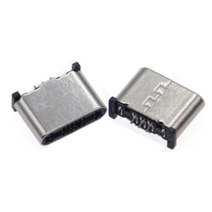 Conector de Datos USB Tipo-C de 16 Pines, Vertical, SMT, Macho, en Ángulo Recto de 180 Grados, Altura 6.0mm, Adaptador USB de Alta Velocidad para PCB - Product Image 4