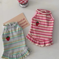 GH-2P847 2P Vêtements d'été tendance pour animaux de compagnie, robe pour chien respirante à bretelles et imprimé floral, vente en gros d'usine 2P 2P