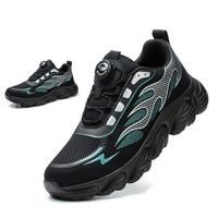 Chaussures de sécurité légères et confortables à boucle rotative, anti-écrasement, anti-perforation, bottes de travail protectrices pour la construction