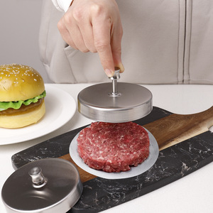 Prensa para Hamburguesas Exclusiva Transfronteriza, Manual, con Mango de Madera Redondo y Placa de Acero Inoxidable, Modelo BH-HBY03 - Product Image 4