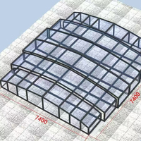Toit de terrasse coulissant rétractable entièrement automatique, imperméable, structure en aluminium, grande véranda mobile en verre