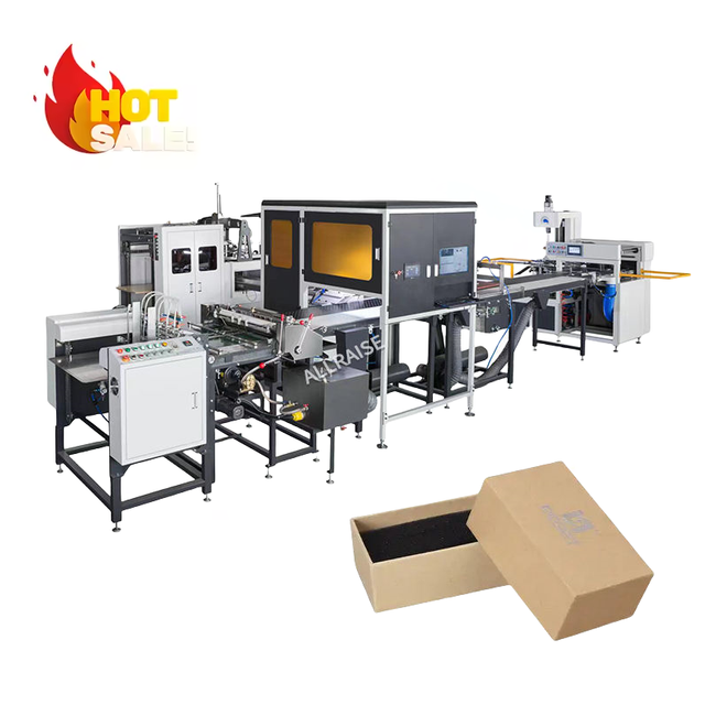 Automatic Gift Box Positioning Forming Equipment Cardboard Rigid Jewelry Gift Box Production Line Rigid Box Making Machine
