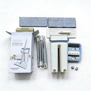 Ensemble serpillière et seau mains libres pour <span class=keywords><strong>tablette</strong></span>, avec système de torsion, manche plat <span class=keywords><strong>en</strong></span> acier inoxydable et serpillière allongée pour sols <span class=keywords><strong>en</strong></span> <span class=keywords><strong>bois</strong></span> - Product Image 1