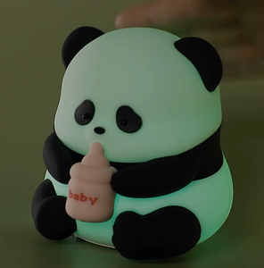Small Cartoon Silicone Panda Night <b>Light</b> With Warm Colorful <b>Lights</b> <b>Touch</b> Control <b>LED</b> Bedroom Kids baby Nursing Lamp - Product Image 2