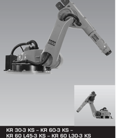Bras de robot industriel KR30/60, 6 axes, charge utile de 20 kg, avec pince robotique, robot de chargement et de déchargement pour la manutention et la palettisation