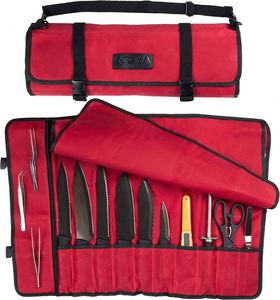 Échantillon gratuit : Sac à outils enroulable de haute qualité, grande capacité, robuste, pochette pour couteaux de chef avec fonctionnalités personnalisables OEM - Product Image 5