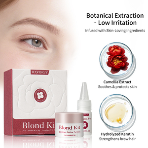 Kit de blanchiment des sourcils professionnel ICONSIGN avec <span class=keywords><strong>oxydant</strong></span> à 3% pour éclaircir les sourcils et éliminer la teinture, poudre de 8g pour usage en salon - Product Image 2