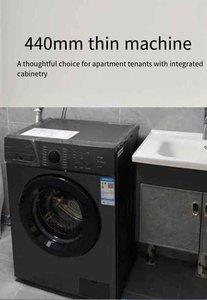 מכונת כביסה ביתית גדולה, רב תכליתית, עם החלפה אוטומטית של תדר, ייבוש בגלילים, הסרת קרדית, כביסה מהירה - Product Image 2