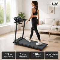 Caminadora Eléctrica Plegable de 1.5HP, Máquina Motorizada para Caminar y Correr en Casa con Inclinación del 6% y Pantalla LED