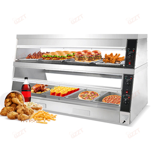 Termostato independiente 2 capas 6 bandejas 1,5 M pollo frito calentador de alimentos eléctrico escaparate comercial pastelería pan vitrina - Product Image 3