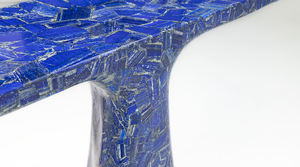 Muebles de piedras preciosas naturales de lujo, mesa de consola de piedra de rubí rojo para entrada de sala de estar - Product Image 6