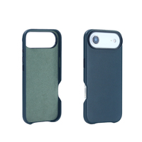 Étui de téléphone magnétique en cuir mat professionnel avec aimant annulaire N52 intégré, doublure en microfibre douce, coque anti-rayures