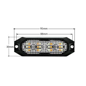 12V hổ phách <span class=keywords><strong>LED</strong></span> cảnh báo nhấp nháy đèn ECE R65 estroboscopica con flash 4 <span class=keywords><strong>Led</strong></span> nhấp nháy đèn flash cảnh báo đèn - Product Image 2