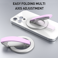 Support magnétique flexible en alliage d'aluminium Q5-A et support de téléphone – Portable, hauteur réglable, base rotative pour bureau/lit