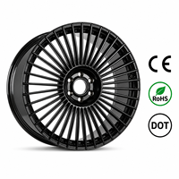 Nouvelles Jantes Sport en Alliage d'Aluminium Forgé Usiné Noir Mat de 17-19 Pouces pour Tuning Performance pour Golf GTI Tesla 3 (Vente en Gros)