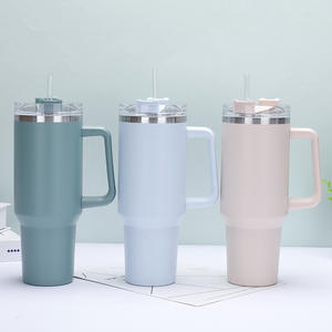 Vaso Térmico de Acero Inoxidable de Doble Pared de 40 oz al por Mayor, con Recubrimiento en Polvo, Grabado Láser, con Asa y Tapa para Personalización - Product Image 1