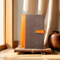 Carnet de notes d'affaires en cuir A5 personnalisable avec 100 feuilles de papier de papeterie haut de gamme boucle magnétique pour coffrets cadeaux