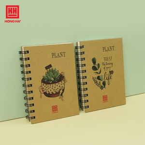 Cuaderno Espiral con Cubierta de Papel con Diseño de Planta Verde, Impresión Digital, Diversos Colores Brillantes, Marca Hong Ha, Dimensiones 102x148mm - Product Image 4