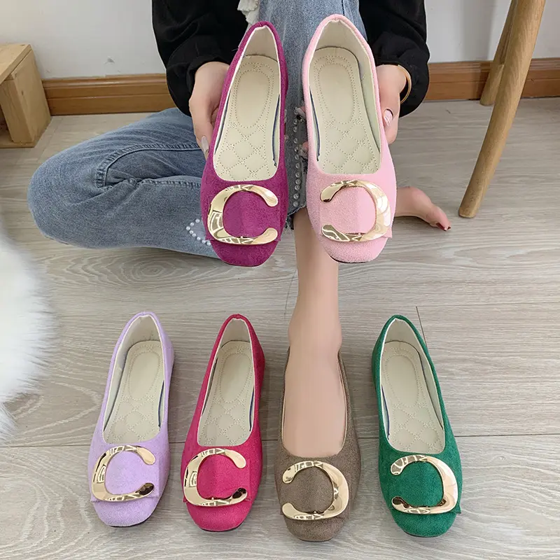 19 Colors Hot Selling Ladies Flat Shoes Casual Doll Shoes For Women Flat Ladies Flat Shoes Casual