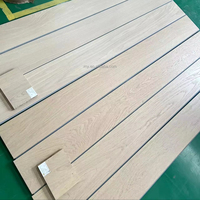 Le clic 5G parquetant le plancher plancher d'intérieur de planche de vinyle Placage en bois de chêne parquetant le vrai placage en bois avec le noyau rigide de SPC