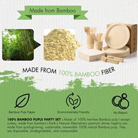 Vaisselle jetable en fibre de bambou et bagasse, assiettes biodégradables, ensemble de vaisselle écologique pour des dîners sains