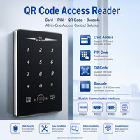Lecteur de carte à code QR en métal Clavier tactile étanche IP68 EM4100 ID 125Khz RS232 USB RFID Lecteur de contrôle d'accès à code QR