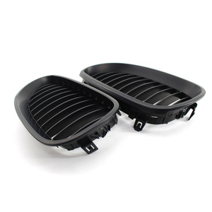 Calandre avant noire mate BMW E60 E61 pour pare-chocs Série 5 2004-2009, pièce en plastique ABS, modèle A E60 Y - Product Image 2
