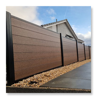 Clôture de jardin moderne en composite bois-plastique à installation facile, treillis, clôture d'intimité pour terrasse, service de modélisation 3D, matériau du cadre