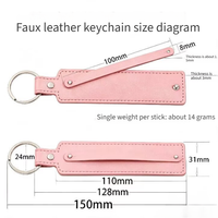 Großhandel Blanko 8mm PU-Leder Schlüsselanhänger, DIY Schiebebuchstaben-Namensschlüsselanhänger, Mehrfarbiger Taschenanhänger Schmuckherstellungszubehör